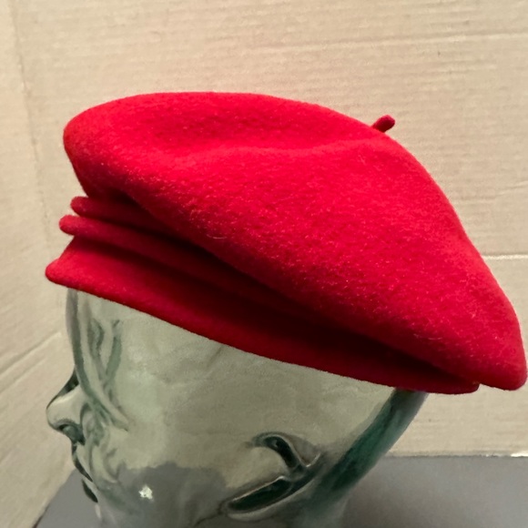 Nordstrom Red Wool Beret - Picture 2 of 3